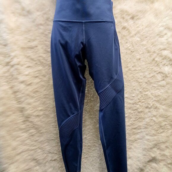 Under Armour Heatgear Women's Blue Compression Leggings Active Workout Size XL - Picture 1 of 8